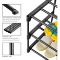 thumbnail image 5 of 3-Tier Small Shoe Racks, Narrow Shoe Rack for 5-6 Pairs Shoe Storage, Shoe Racks for Small Place,Lightweight Stackable Shoe Shelf Organizer for Closet,Black, 5 of 6