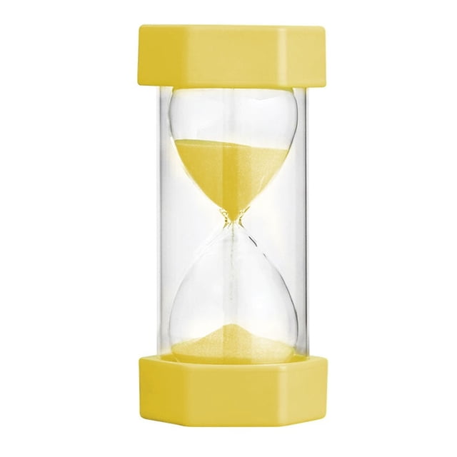 Reloj de arena Zriyin con temporizador de arena de colores, juego de reloj de arena de 5 minutos, reloj de arena amarillo de 5 minutos