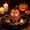 B, variant on Cute Pumpkin Character Figurines Halloween Resin Decor with Expressions for Shelf Tabletop Display, 1 Count