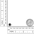 thumbnail image 3 of Gem Stone King 925 Sterling Silver Black Sapphire and White Moissanite Halo Engagement Ring for Women | 2.93 Cttw | Gemstone Birthstone | Size 8, 3 of 3
