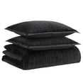 thumbnail image 4 of Sweet Home Collection Velvet 3-Piece Quilt & Pillow Sham Set King Black, 4 of 4