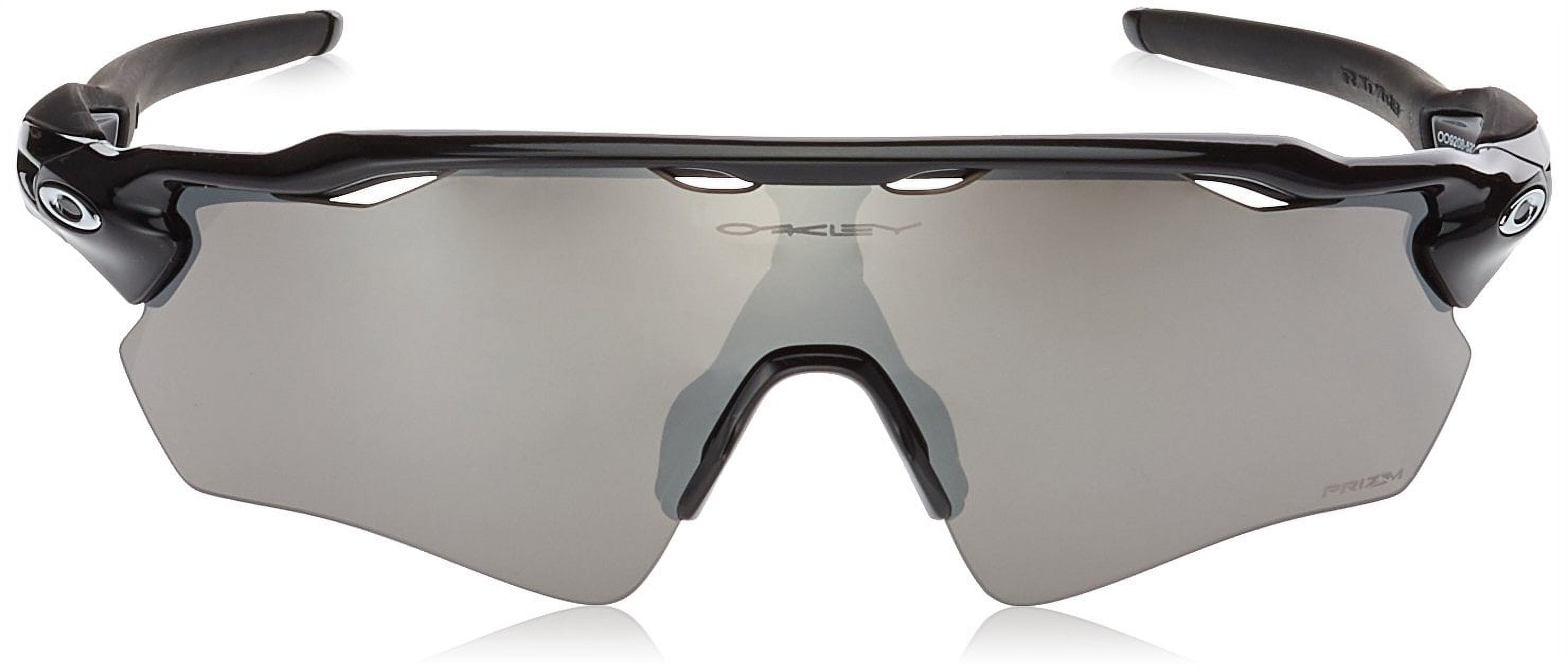 Oakley Men's Radar Ev Path Non-Polarized Iridium Rectangular Sunglasses, Polished Black, 38.02 mm
