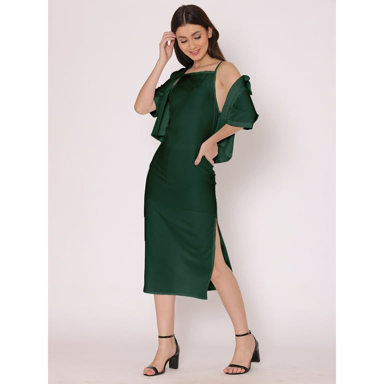 DressBerry Women s Solid Mini Co Ord Dress Sleeveless Calf Length Buttoned Beach Party All Purpose Summer Wear Midi Dress