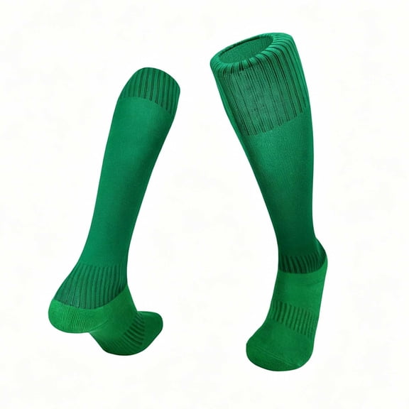 Xfvqtps Soccer Socks for Kids Cushioned Moisture Wicking Breathable Football Sports Socks Knee High Athletic Socks