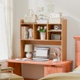 thumbnail image 6 of HomGarden 37-in Desktop Bookshelf 2-Tier Desktop Display Rack Desk Organizer Shelf for Storage Home Office Dorm, White, 6 of 8