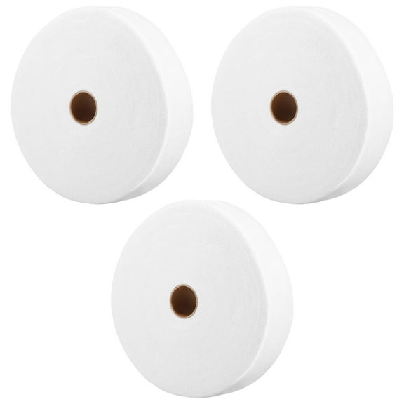 3 Rolls Jelly Roll Batting Strip Polyester Quilt Batting Roll Cotton Batting Jelly Roll Rug Batting White Jelly Roll Batting Strip for Jelly Roll Rugs Throw Rugs Braided Rug