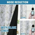 thumbnail image 4 of H.VERSAILTEX 100% Blackout Curtains Camellia Floral Printed Drapes Leah Floral Thermal Bedroom Curtains for Living room with Black Liner 2 Panels,52" x 108",Olive, 4 of 6