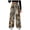 Khaki, variant on zaveiop Women's Y2K Camo Maple Leaf Print Sweatpants Baggy Hip Pop Elastic Waist Long Pants Streetwear (Light Gray, L)
