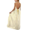 thumbnail image 2 of Xdegoge Linen Chic Kids Summer Boho Dress for Tween Girls Maxi A Line Spaghetti Strap Backless Tie Sundress Classic Striped Flowy Lightweight Cute Beach Vacation Party Holiday Outfit for Teen, 2 of 9