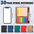 thumbnail image 3 of Spiral Notebook with Pen 4.7 x 5.9in Brown Pocket Steno Pad Lined Journal Notebook with Sticky Notes Index Tabs Mini Notebook for Business Use, 3 of 5