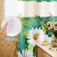 thumbnail image 3 of No Hook Shower Curtain, Spring Daisy Shower Curtains for Bathroom with See Through Top Window, Flowers Country Leaves Watercolor Plants Waterproof & Washable Bath Curtain Narrow 54"x78", 3 of 9
