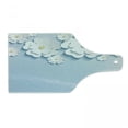 thumbnail image 1 of Flowers Cutting Board, Abstract 3D Style Effect Cherry Blossoms Modern Spring Sakura Pattern, Decorative Tempered Glass Cutting and Serving Board, Wine Bottle Shape, Pale Blue and White, by Ambesonne, 1 of 1