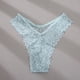thumbnail image 2 of Bragas Bikini Elásticas Gibobby Tanga mujer Lencería Flores huecas Lados Encaje （Aqua， M), 2 of 4