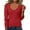 Red, variant on Women's Openwork Knit Sweater Top – Long Sleeve Casual Crewneck Loose Fit Tunic Blouse Pullover for Fall Winter