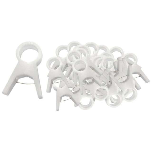 100 pinzas de soporte para plantas de jardín, pinzas para tallos de flores y tomates. 17 cm blanco