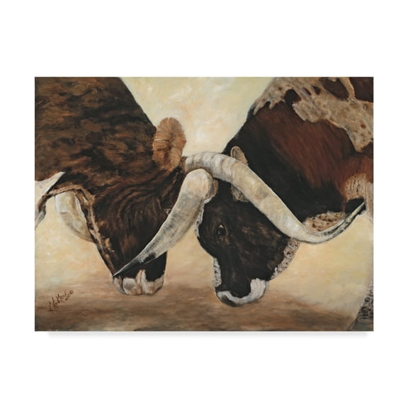 Trademark Fine Art 'Hook em Horns I' Canvas Art by Kathy Winkler