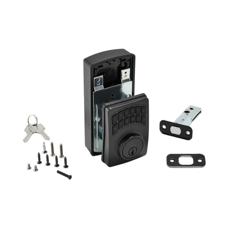 Hyper Tough Electronic Keypad Deadbolt with Matte Black Finish