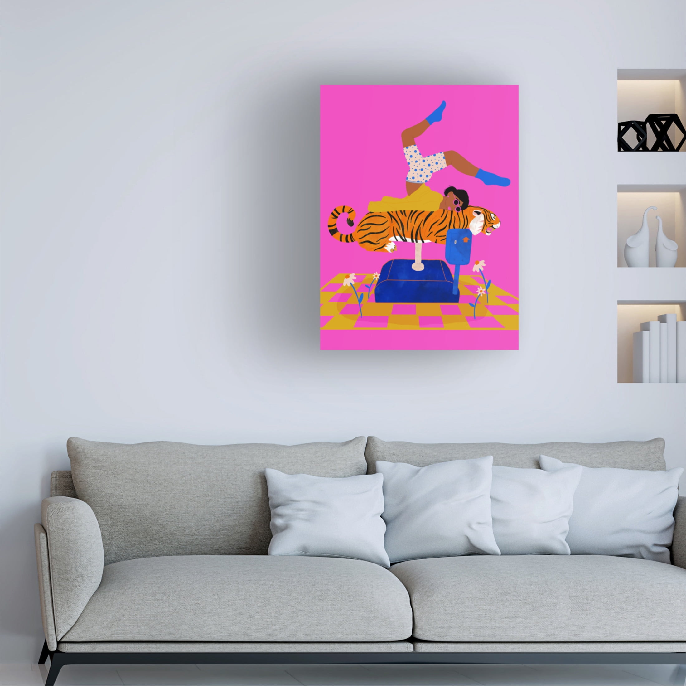 Trademark Fine Art Jota de jai Put a tiger in your heart Canvas Wall Art