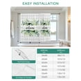 thumbnail image 6 of Eucalyptus Tie Up Curtains for Windows 45 Inch Length Balloon Curtains Kitchen Adjustable Balloon Window Shade Sage Green Botanical Flower Plaid Check Tie Up Valance Bathroom Curtain Window 52"x45", 6 of 6