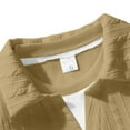 thumbnail image 6 of FRSASU Mens Knit Polo Sweaters Long Sleeve Color Block Vintage Polos Casual Dress Pullover Old Money Tops Khaki, 6 of 9