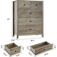 thumbnail image 2 of Accreate Tall 5 Drawer Dresser for Bedroom, Modern Wooden Chest with Deep Drawers & Metal Knobs for Kids, Entryway, Hallway, 2 of 7