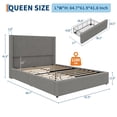 thumbnail image 2 of Yiwa Cream White Queen Upholstered Platform Bed, Storage Drawers Included, Wingback with Tufted Headboard and Footboard, Easy Assembly, No Box Spring Required, 2 of 8