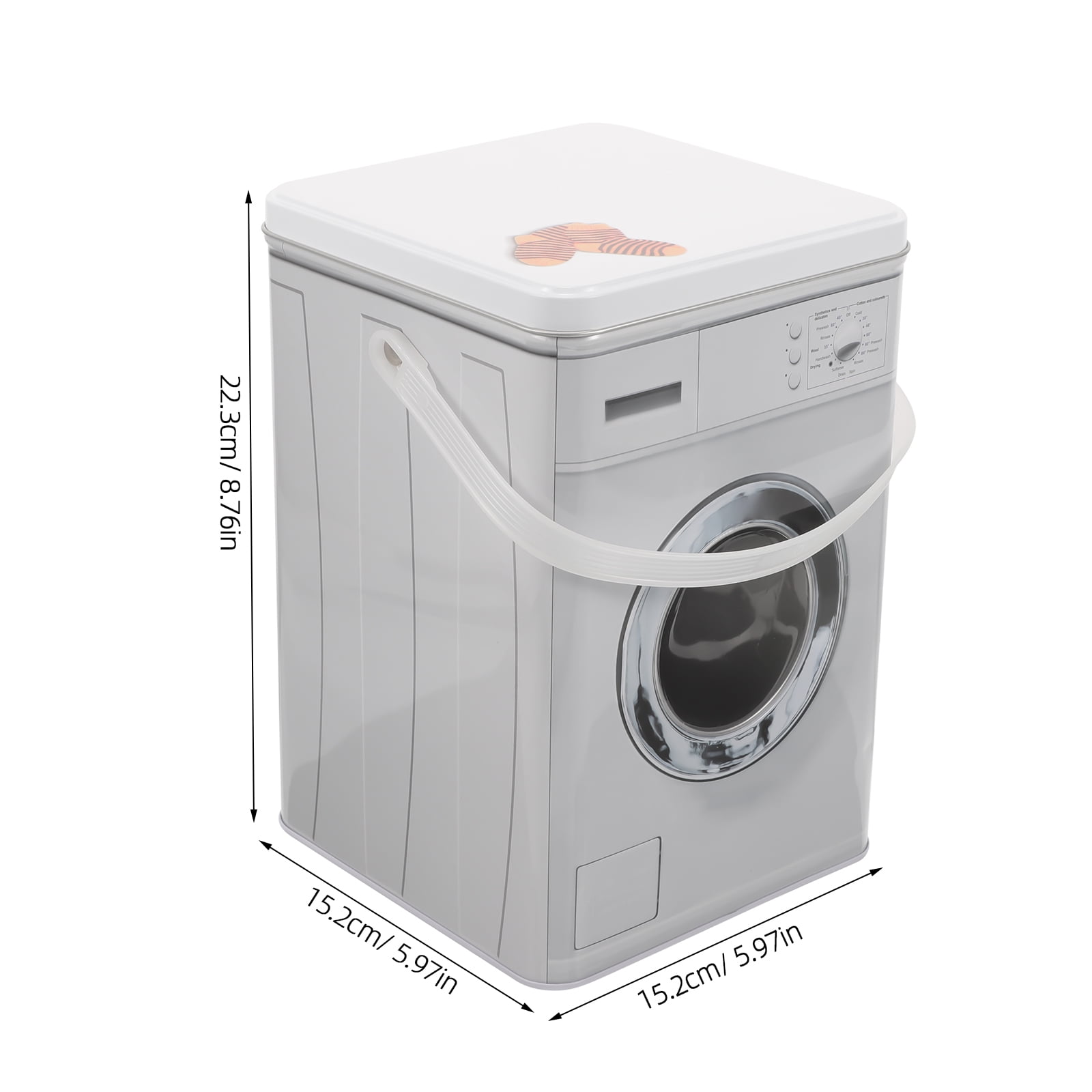 Laundry Detergent Tin Box Container with Lid Beads Washing Powder Soap Dispenser