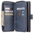 thumbnail image 2 of Allytech Samsung Galaxy Note 20 Ultra Wallet Case with 9 Card Slots & Zipper Pouch for Women Men, Magnetic Closure Kickstand Durable PU Leather Wristlet Strap Folio Flip Luxury Cover - Blue, 2 of 10