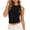 Black, variant on Tank Tops for Women Sleeveless Crop Tops High Neck Workout Tank Tees Slim Basic Undershirts for Women