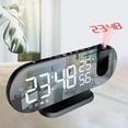 thumbnail image 2 of Proyección de reloj Despertador digital Baoblaze Despertador digital con repetición 12/24H brillo, 2 of 8