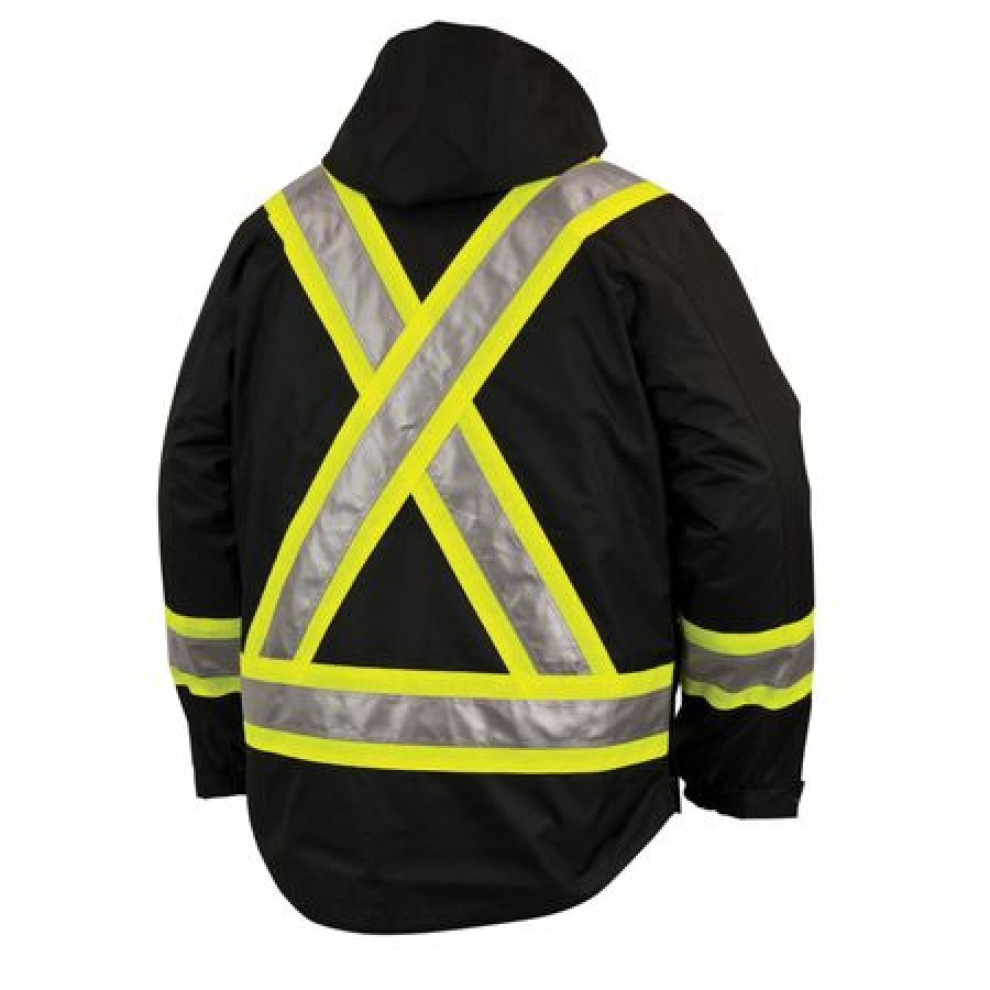 TOUGH DUCK S42651 Men's Black Polyester 5inone Parka size 2XLT