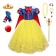 thumbnail image 4 of Disney-vestido de princesa con encanto para niñas, traje de Cosplay de Cenicienta, Bella, Aurora, Blancanieves, vestido de baile de malla, disfraz de Carnaval y cumpleaños, 4 of 5