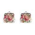 thumbnail image 4 of Guardurnaity Cartera de mujer rosa Mini diseño Floral hebilla carteras lona portátil elegante dinero joyería almacenamiento monedas monedero Type3 NO3, 4 of 6