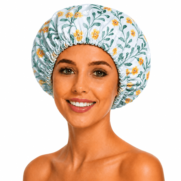 Keeygo Reusable Waterproof Shower Cap, 20 to 24 inches