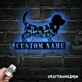 thumbnail image 3 of Craftnamesign Custom Basset Hounds Metal Wall Art LED Light, Basset Hounds Dog Lover Name Sign, 3 of 5