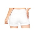 thumbnail image 3 of SAYOO Pantalones cortos de mezclilla de verano para mujer, pantalones cortos de mezclilla enrollables de cintura media de color sólido con bolsillos para niñas, S / M / L / XL / XXL / XXXL SAYOO  Moda, 3 of 4