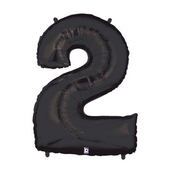 Burton & Burton 40" Number 2 Shape Black Balloon