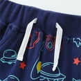 thumbnail image 5 of Tdoqot Boys' Performance Shorts- Soft Cootton Print Elastic Waist Basketball Shorts Dark Blue Size 5 T, 5 of 6