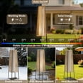 thumbnail image 5 of Outdoor Rattan Solar Floor Lamp Set of 2 -  Natural, 5 of 8