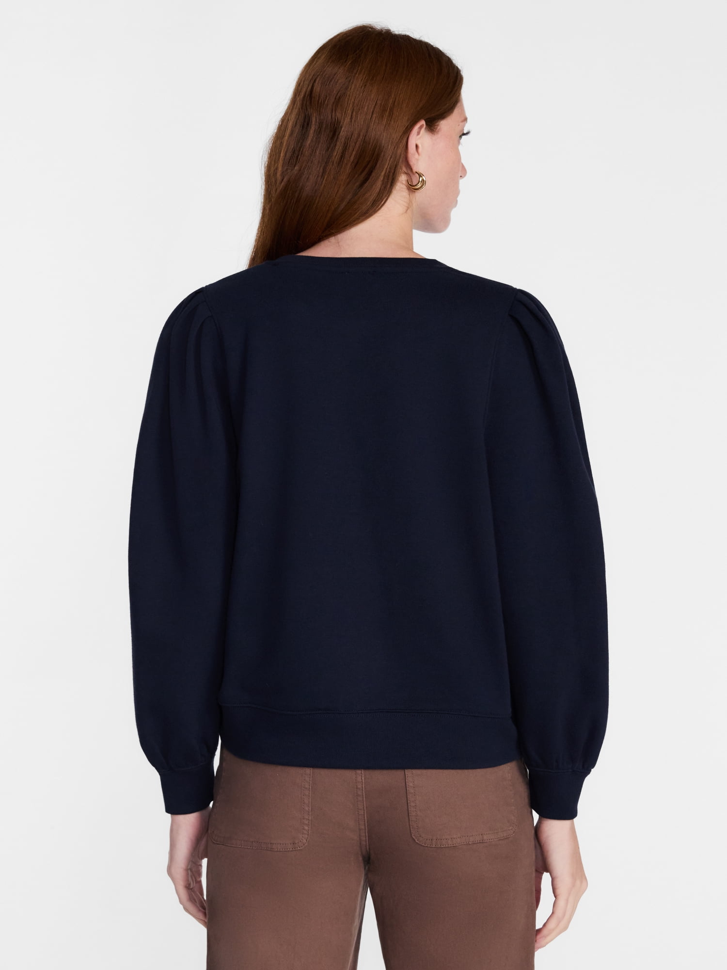 Scenario Women's Henley Sweatshirt with Long Sleeves, Sizes XS-XXXL