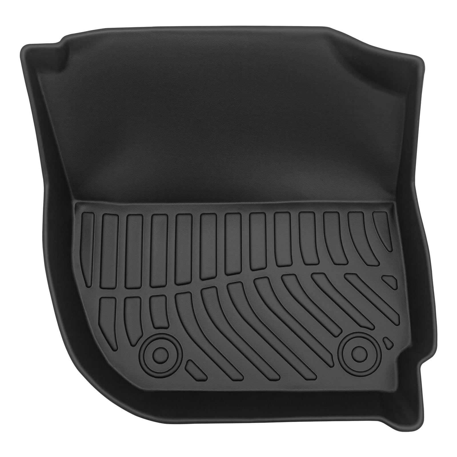 All-Weather Rubber Floor , Black Car Floor Liners for Interior Protection-Car Floor Mats, All-Weather TPE Rubber Floor Mats Black