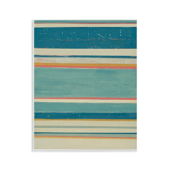 Stupell Industries Nautical Linear Pattern Abstract Painting Unframed Art Print Wall Art, 11 x 14