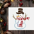 thumbnail image 6 of Snowman Stencil Decoration Template 11.8x11.8 inch Plastic Snowman Stencils Square Reusable Stencils for Painting on Wood Floor Wall and Fabric, 6 of 9