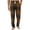 Brown, variant on Men's Casual Pants Mens Pants Straight Fit Elastic High Waist Drawstring Pocket Trousers Plaid Vintage Loose Trousers Anniversary Fall Winter Pants