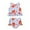 Blue, variant on uikmnh Toddler Girls Summer 2 Piece Swimsuit Bikini Set with Cute Cartoon Floral Print and Ruffled Design Color:Blue,Size:18-24 Months