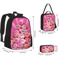 thumbnail image 4 of Collage Kirbys 3 Pcs Backpacks Set with Thermal Insulated Lunch Tote Purse Pencil Case Multifunctional Laptop Daypack Travel Bag, Lunch Box, Pencil Case, 4 of 5