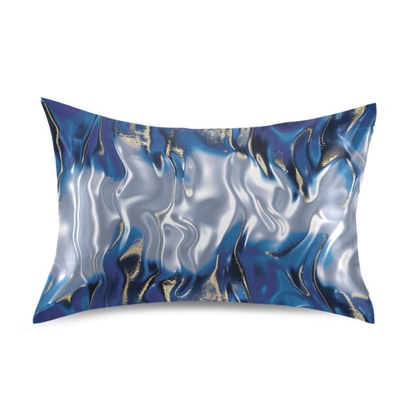 Ryvnso Satin Pillowcase Blue Tie Dye Pillow Cases Standard Size 26x20in