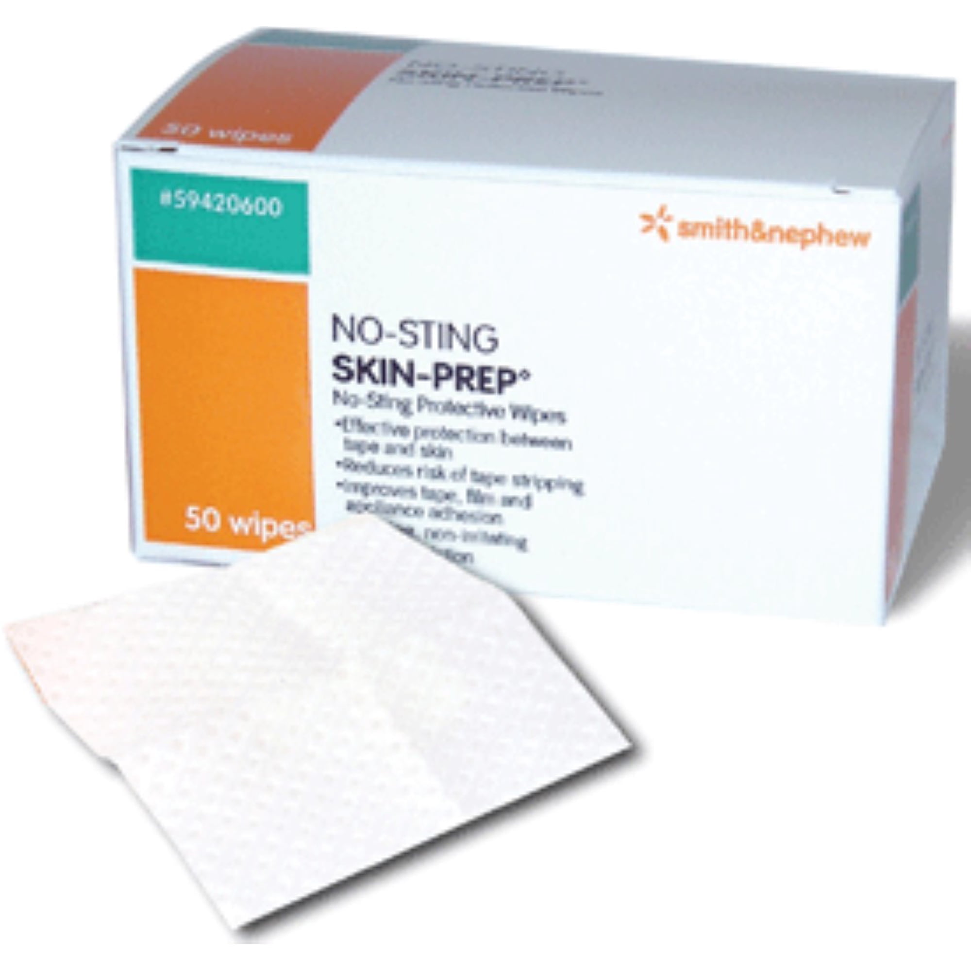 No-Sting Skin-Prep Wipes [54920600] 50 ea (Pack of 2)