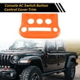 thumbnail image 3 of Unique Bargains 1 Pcs Console AC Switch Button Control Cover Trim for Jeep Wrangler JK JKU 2011-2017 A/C Air Conditioning Panel Cover Trim ABS Orange, 3 of 6