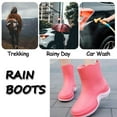 thumbnail image 5 of AUXDIQ Wellington Boots Women Mid-calf Wellies Waterproof Rain Boots Outdoor Garden Shoes Pink 5 UK, 5 of 6